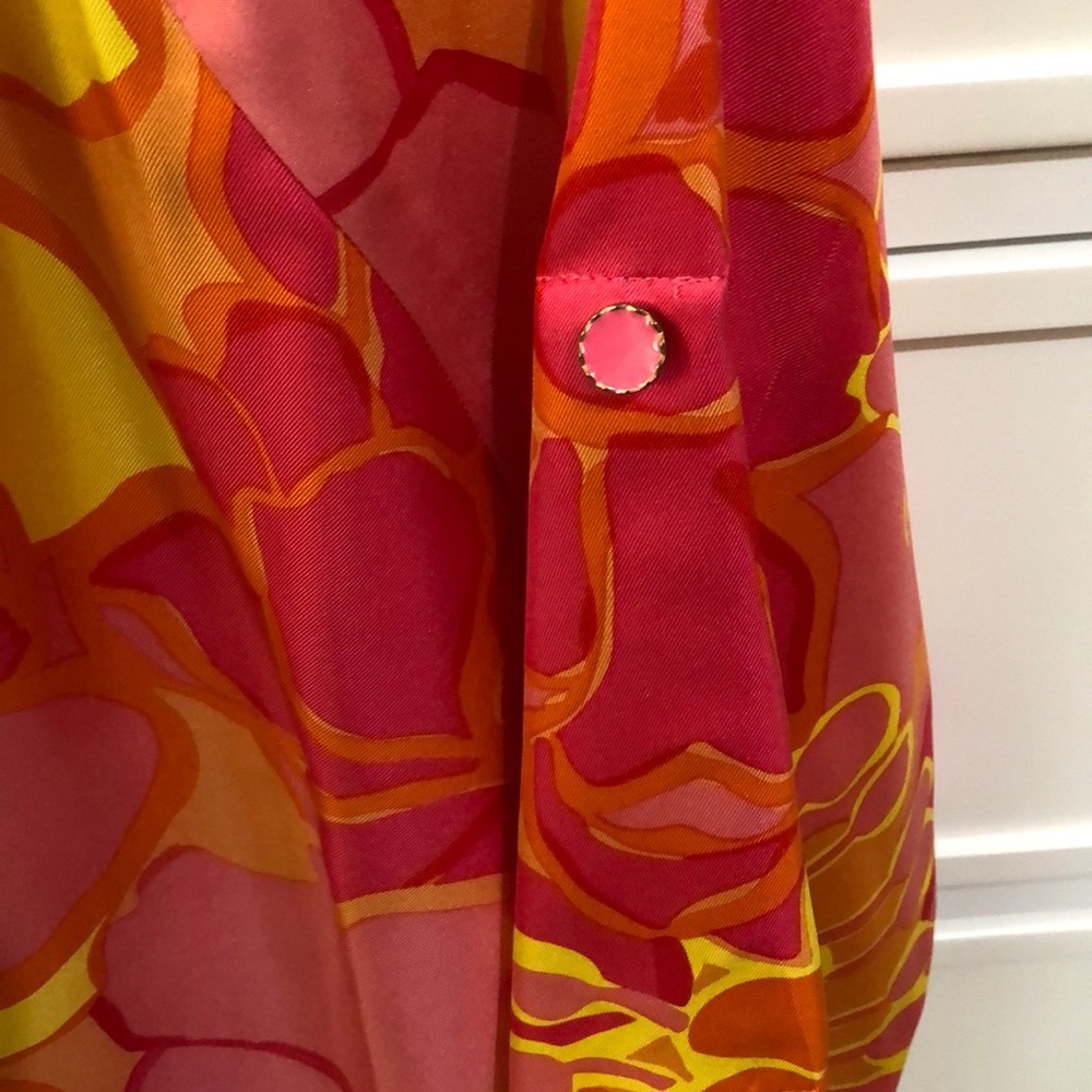 Britt Ryan XL 100% silk happy colorful tunic - Picture 4 of 5